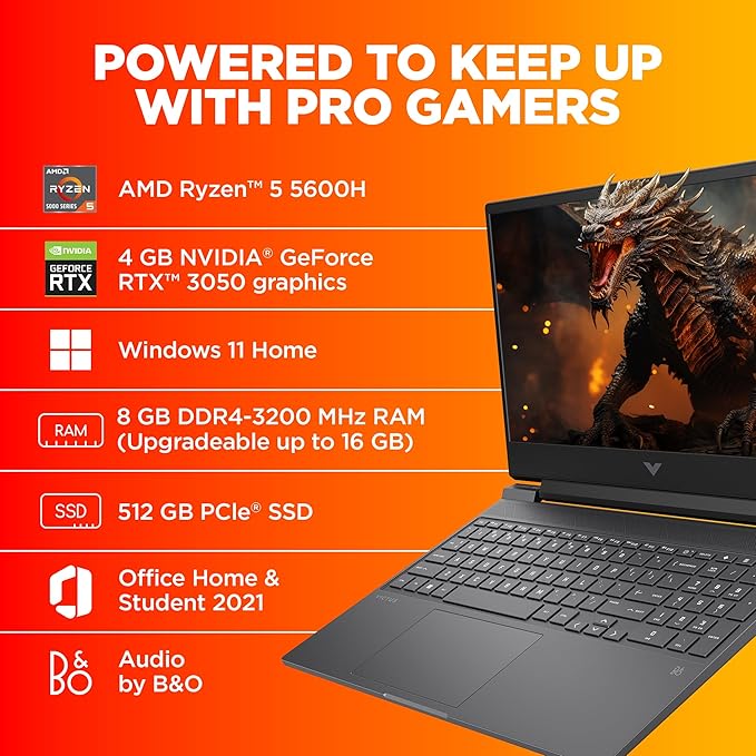 HP VICTUS 15-FB0050AX RYZEN 5 5600H 8 GB RAM/512 SSD 15.6" FHD 144Hz