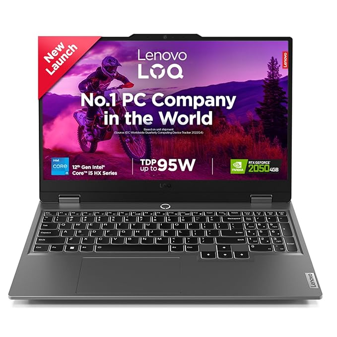 Lenovo LOQ Intel Core i5-12450HX 12GB DDR5/512GB SSD 15.6" FHD IPS 300nits 144Hz 83GS0097IN