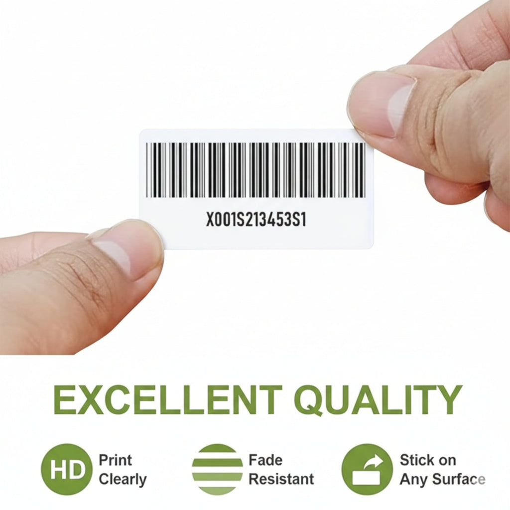 SUPERMAX 50 mm X 40 mm (Smooth White) Direct Thermal Barcode Paper  1000 pics per label pack of 5