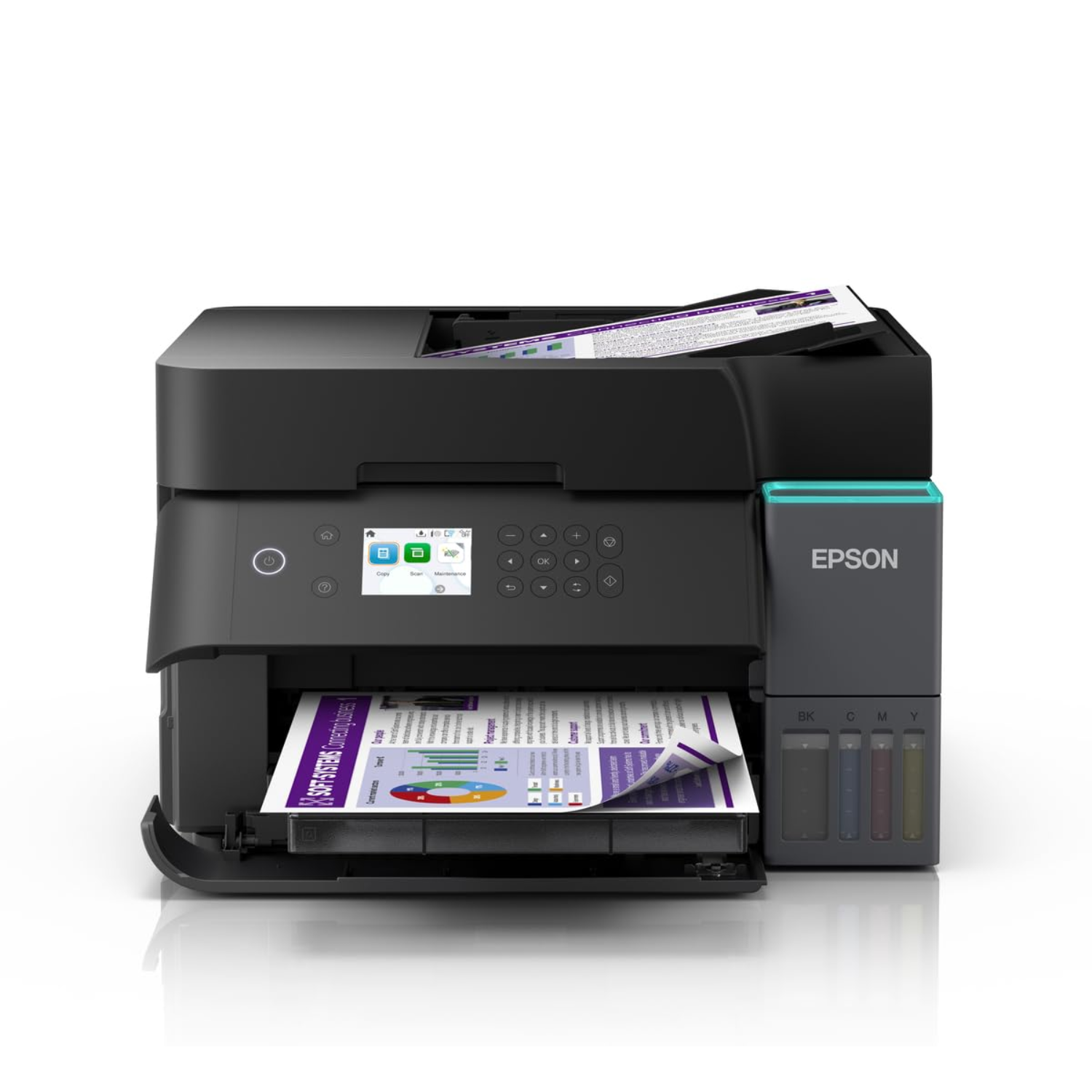 Epson L6370 Wi-Fi MFP A4 Duplex Ink Tank Printer (Print, Duplex Scan, Copy & Fax / Color LCD Display Panel / Refillable EcoTank / Black)