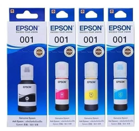 Epson 001 Ink 4 Colors ( L4150, L4160, L6160, L6170, L6190 ,L4250,L4260,L6270, L14150)