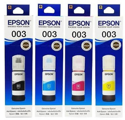 Epson 003  Eco Tank 4 Colour Ink Bottle Combo(Black, Cyan, Magenta, Yellow)