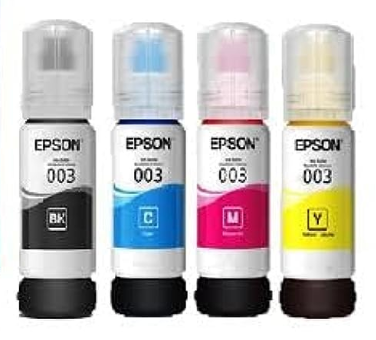 Epson 003  Eco Tank 4 Colour Ink Bottle Combo(Black, Cyan, Magenta, Yellow)