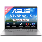 ASUS Vivobook S14 Metallic Design 14.0" FHD+ 60Hz Laptop - Intel Core Ultra 5 225H, Intel iGPU, 16GB RAM, 512GB SSD, Windows 11 Home, Office Home 2024 & Microsoft 365 Basic (Cool Silver, 1.40kg, S3407CA-LY060WS)