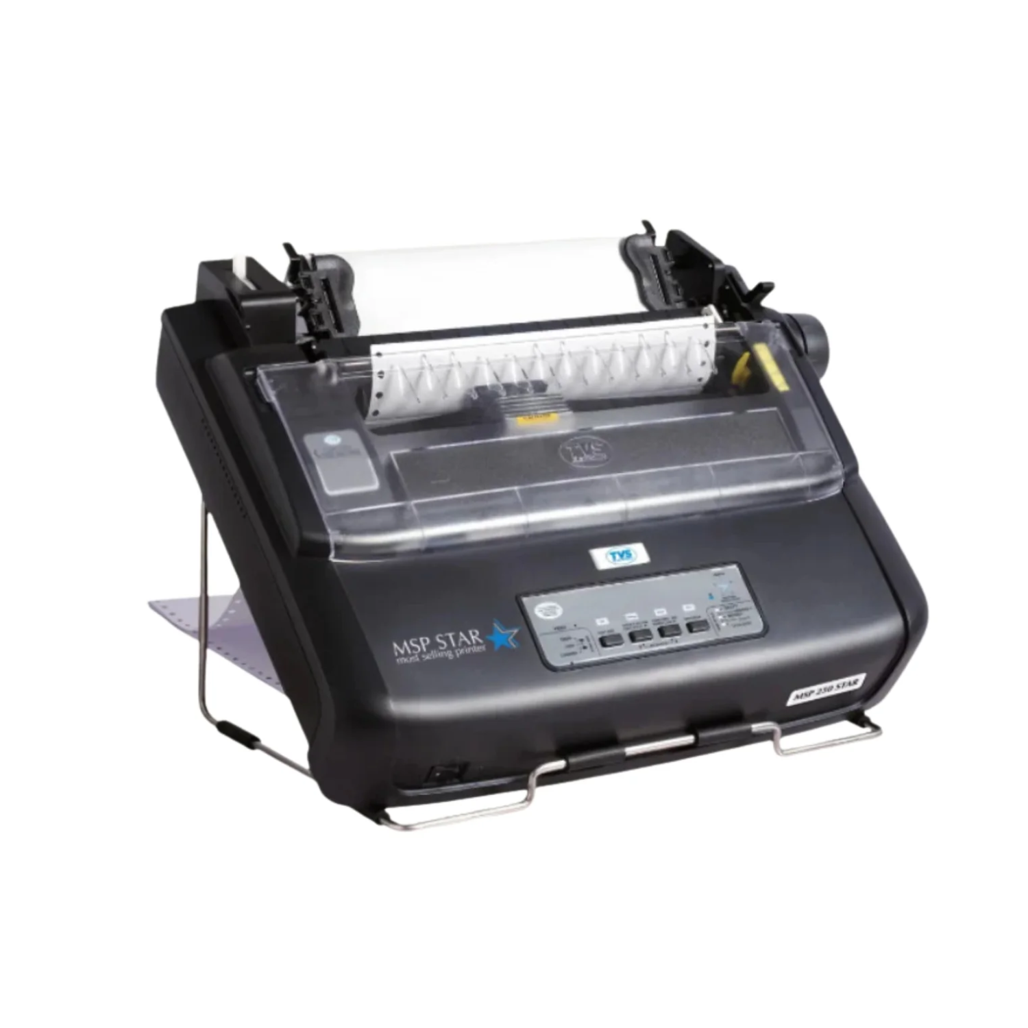 TVS MSP 250 Star 9-Pin 80-Column Dot Matrix Printer - USB & Parallel Interface, Heavy Duty Billing Printer (Black)