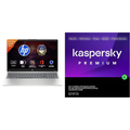 HP Laptop 15 15.6" FHD Laptop Bundle - AMD Ryzen 7 7735HS, Integrated AMD Radeon Graphics, 16GB DDR5 RAM, 512GB SSD, Windows 11, MS Office 2024, M365 Basic + Kaspersky Premium 1-Device 1-Year Pack (Silver)