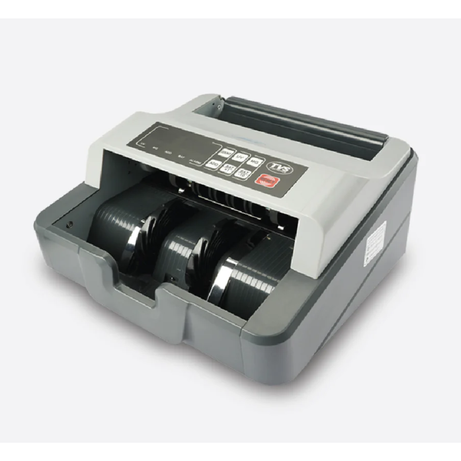 TVS Note CC232 Heavy Duty Money Counting Machine - Fake Note Detector, UV MG IR CIS Sensors, Mix Value Currency Counter (Black)