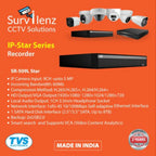 TVS Electronics SR-509L Star 9 Channel Network Video Recorder (5MP Ultra HD Support, AI Management, H.265+ Compression, 8TB HDD Support)