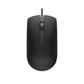 Dell MS116 Optical Wired USB Mouse - 1000 DPI Tracking, Ambidextrous Ergonomic Design, Plug and Play (Black)