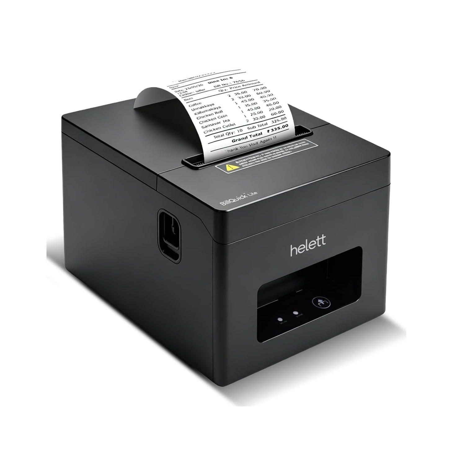 Helett BillQuick™ Lite 80mm USB Direct Thermal POS Receipt Printer (250mm/s High Speed / Autocut / Cash Drawer Port / 203 DPI / Windows Compatible)