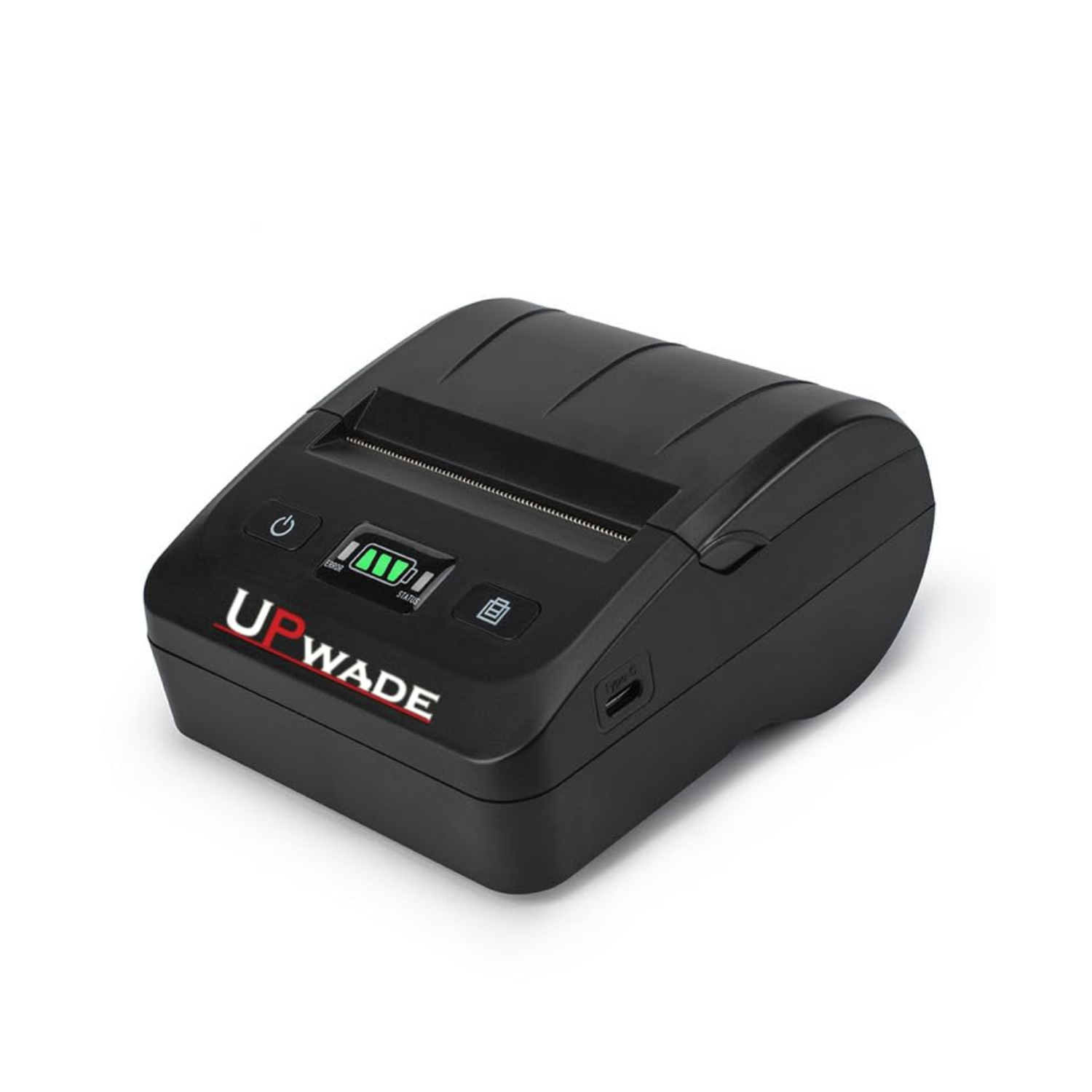 Upwade 80mm (3 Inches) Direct Thermal Receipt & Label Printer with USB, Bluetooth & Rechargeable Battery (Portable Mobile POS Billing Printer / Inkless Printing / 1 Year Warranty / Black)