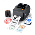 SEZNIK Rudra Thermal Label Printer (Direct Thermal + Thermal Transfer / 304 DPI HD Print / USB, Bluetooth, WiFi / Shipping, Jewellery & Barcode Labels / 1 Year Warranty)