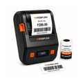 POSiFLOW PSF20 58mm Inkless Portable Thermal Printer (TagSmart 2-Inch Compact Label Printer / Bluetooth & USB Receipt, Barcode & Label Printer / Mobile & PC Support / Black & White)