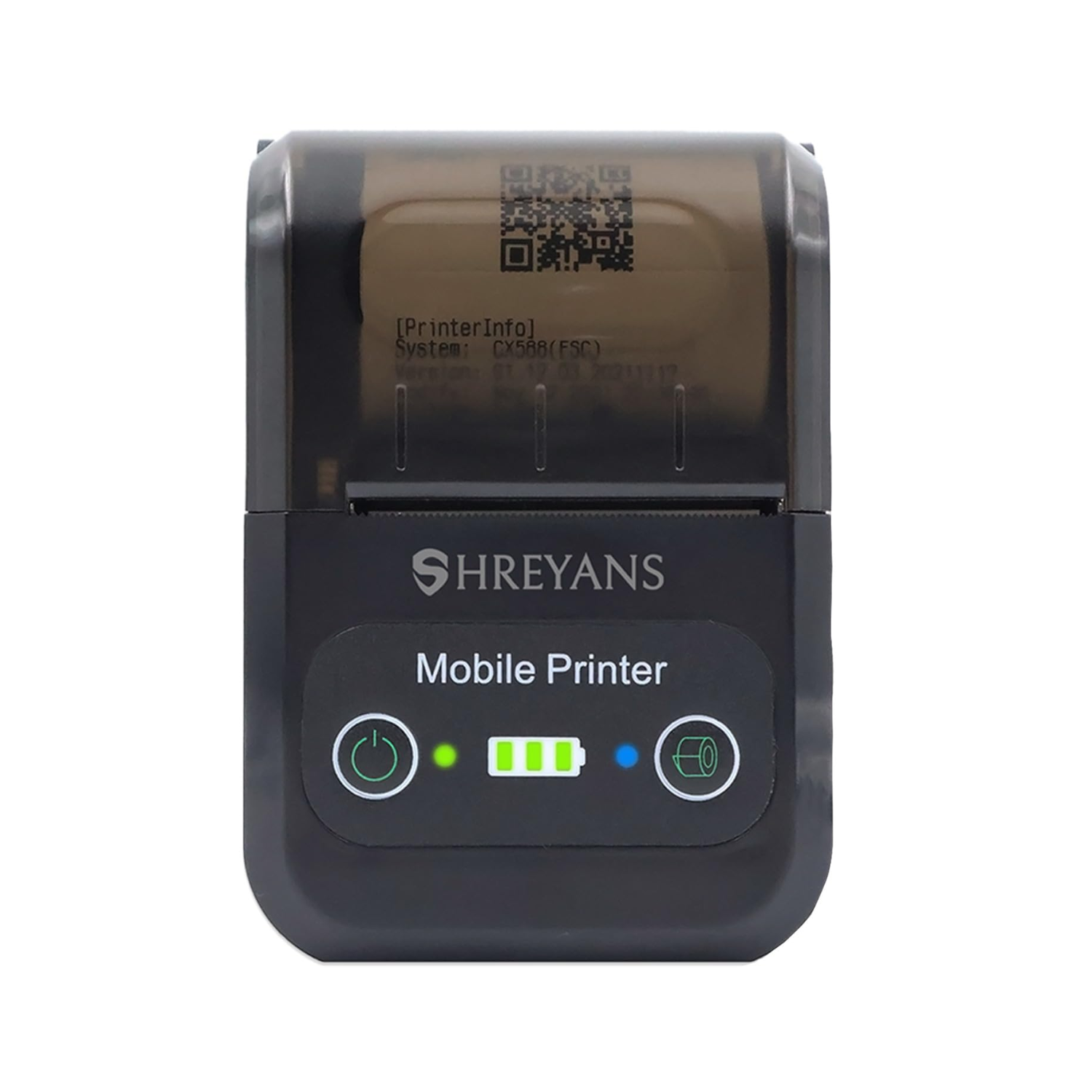 SHREYANS SRS588 2inch Portable Bluetooth Receipt Printer (588_Manual Cutter) (Rechargeable Mobile Thermal Printer)