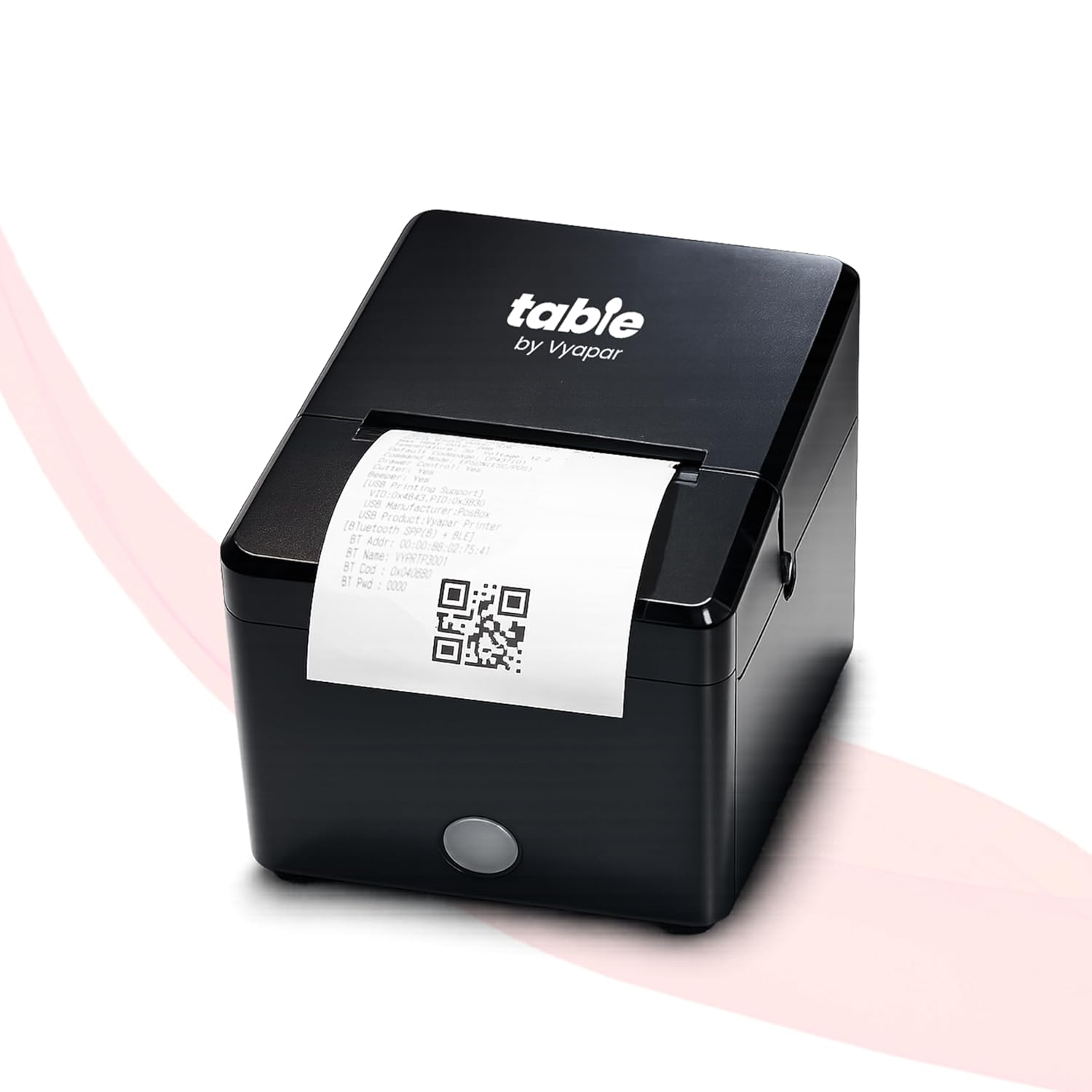 Table 3-Inch (80mm) Bluetooth, USB & Cash Drawer Thermal Billing Printer for Restaurants & Retail (POS Receipt Printer with Auto-Cutter / AC Powered / Includes 12-Month Billing Software License)