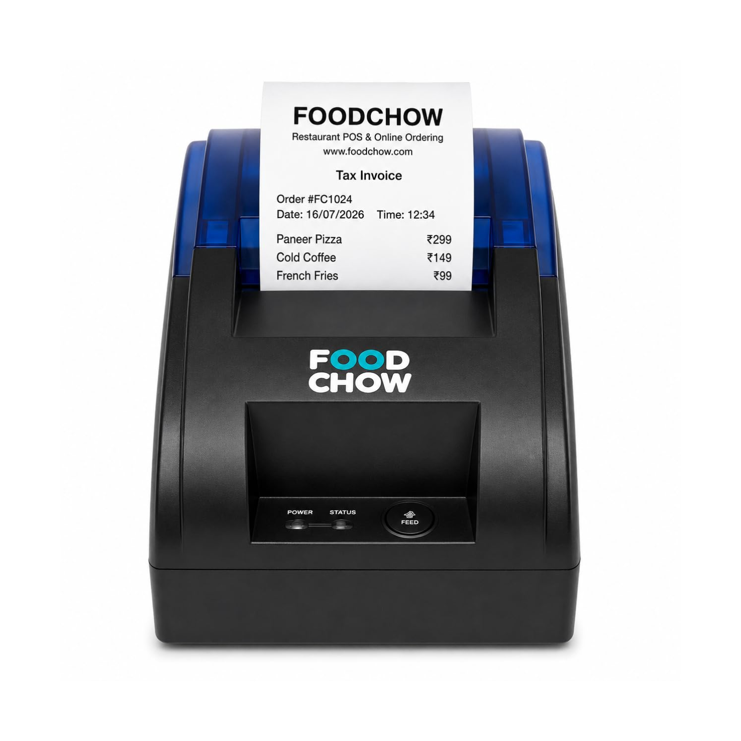 FOODCHOW 58mm (2 Inch) Direct USB + Bluetooth Thermal Receipt Printer (Includes 14-Days Free Trial Software POS for Restaurants, Cafes, Bakery & Food Businesses / Swiggy Zomato KOT Billing Machine System)