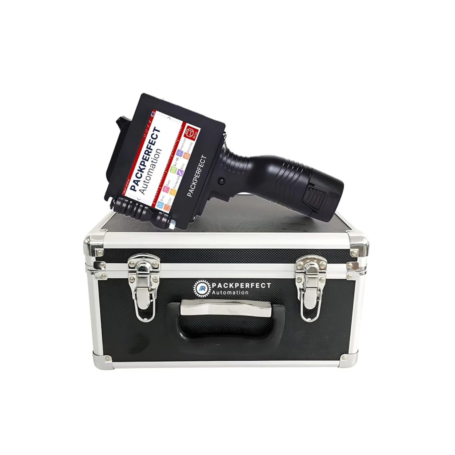 PACKPERFECT Automation Handheld Thermal Inkjet Printer 12.7mm (600 DPI Batch Coding Machine / Date, Logo & Barcode Printer for Food Packets, Bags & Plastic Surfaces)