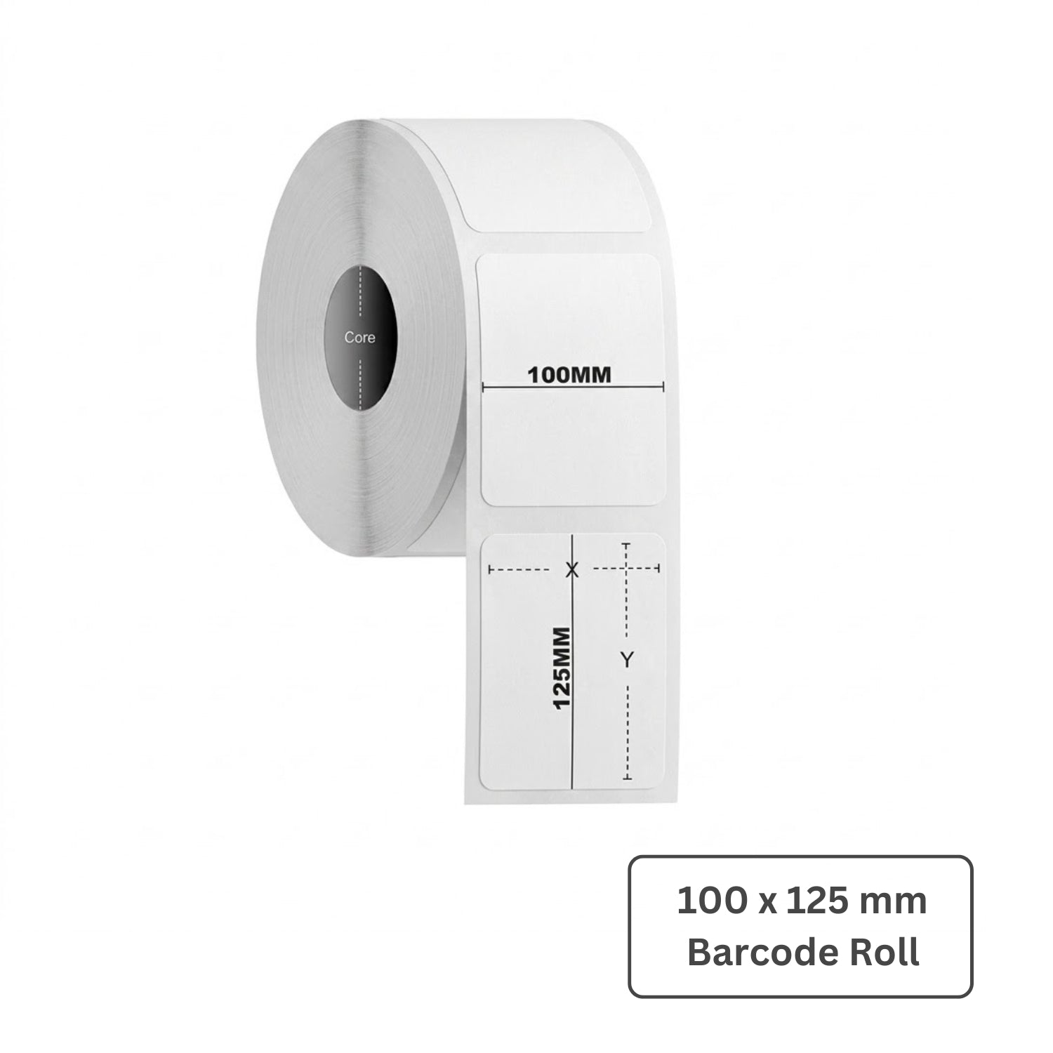 100x125mm Direct Thermal Barcode Label Roll | 1000 Labels Per Roll | 1 Up DT Sticker | Self Adhesive Shipping, Logistics & POS Labels